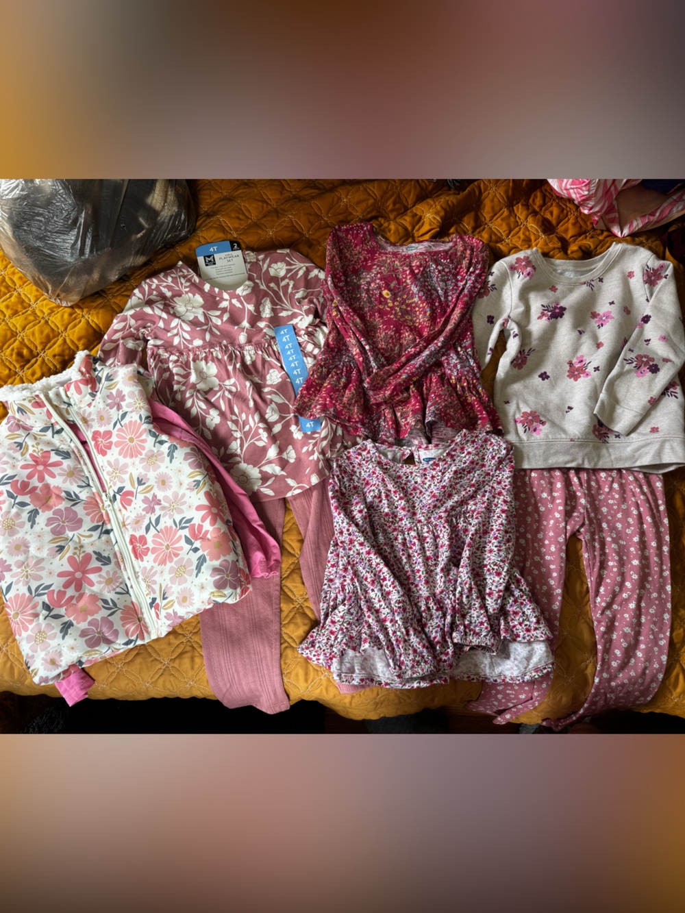 4T Toddler Girl flower power bundle #1